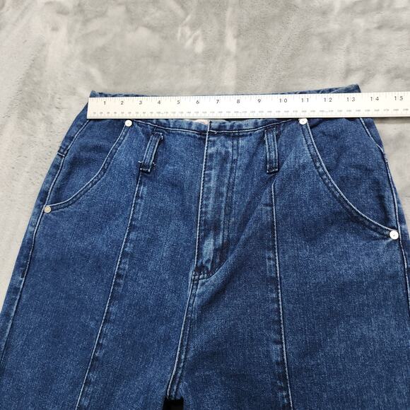 NEW Denim Blvd Mom Jeans Womens Size 3 Blue High Rise Front Seam Tapered Leg - Picture 8 of 12